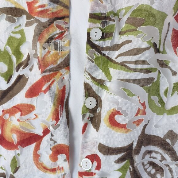 Alfred Dunner Womens Floral Open Front Jacket 16W Multicolor Rayon Career‎ Boho - Picture 7 of 10